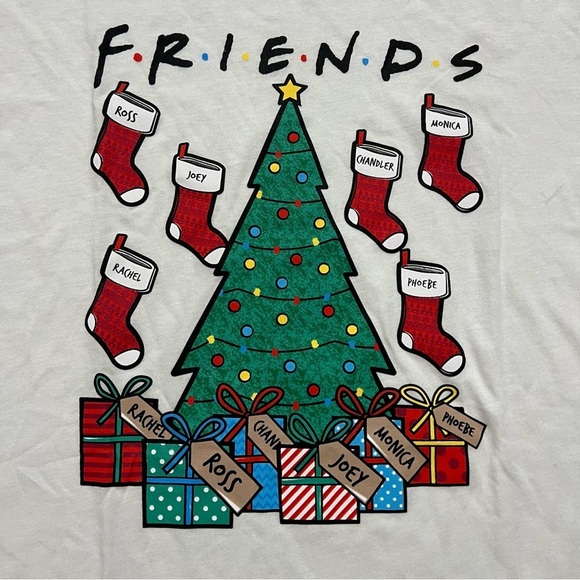 NWT BP. Friends Christmas Tree Holidays T- Shirt P.Js Short Sleeves Top Ugly S - Picture 4 of 9